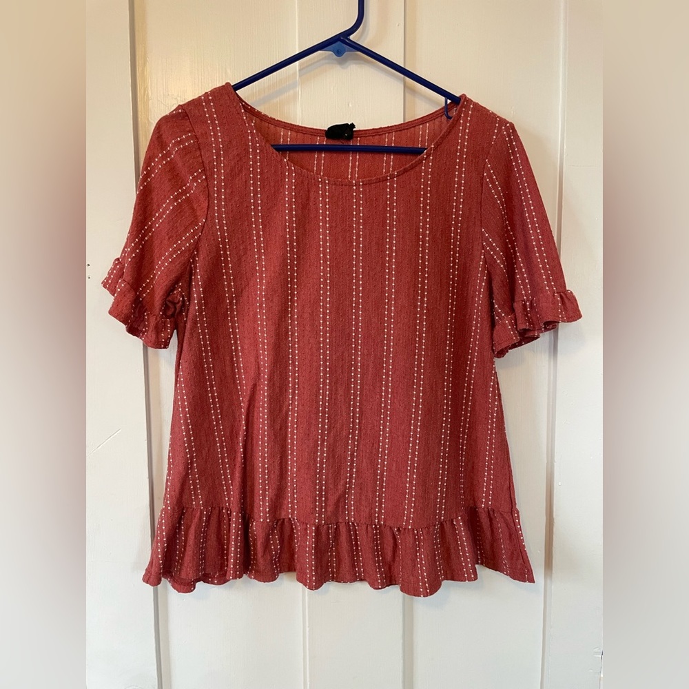 Orange/White Stripe Top